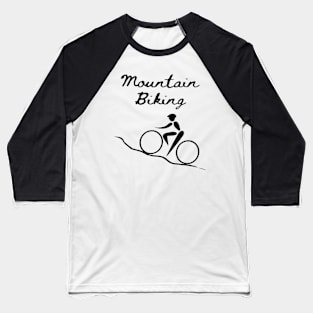 Mountain Cycling Baseball T-Shirt